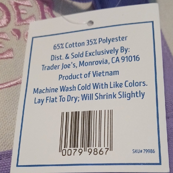 Trader Joe's Mini Pastel Canvas Tote Bag Set - Picture 6 of 6